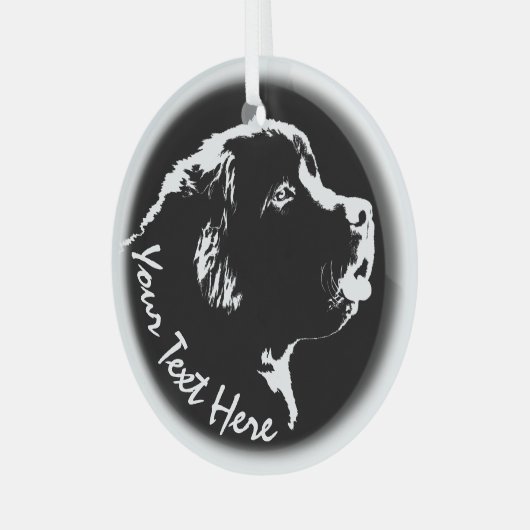 Newfoundland Ornament Personalized Dog Decoration (Voorkant links)
