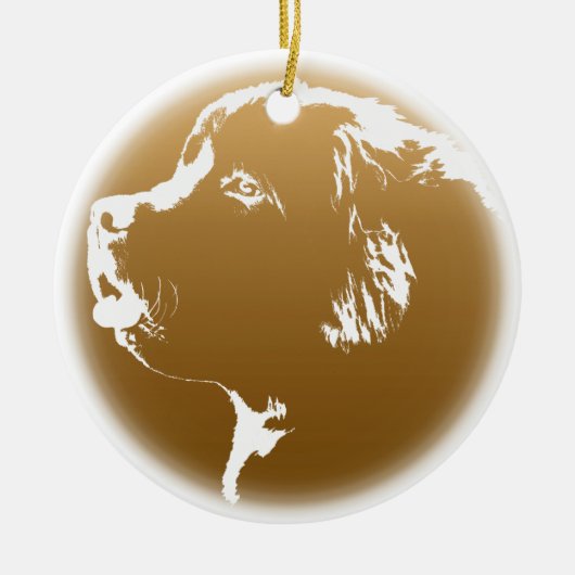 Newfoundland Ornament Personalized Dog Decoration (Voorkant)