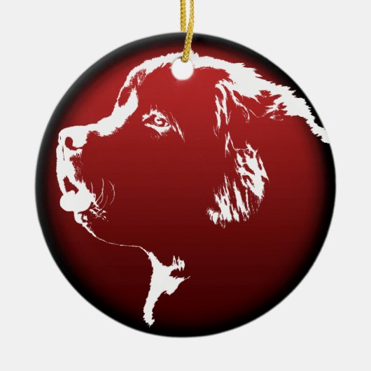 Newfoundland Ornament Personalized Dog Decoration (Voorkant)