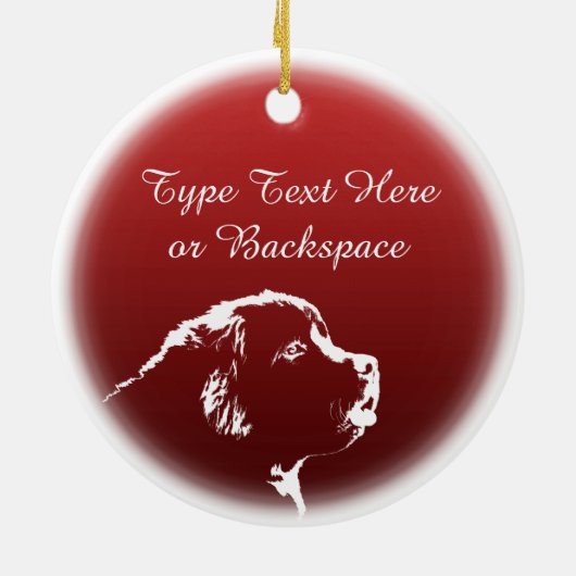 Newfoundland Ornament Personalized Dog Decoration (Achterkant)