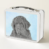Newfoundland Painting - Cute Original Dog Art (Achterkant)