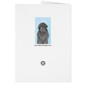 Newfoundland Painting - Cute Original Dog Art (Achterkant)