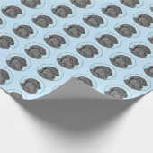 Newfoundland Painting - Cute Original Dog Art Cadeaupapier (Hoek)