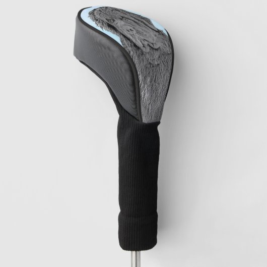 Newfoundland Painting - Cute Original Dog Art Golfheadcover (Schuin)