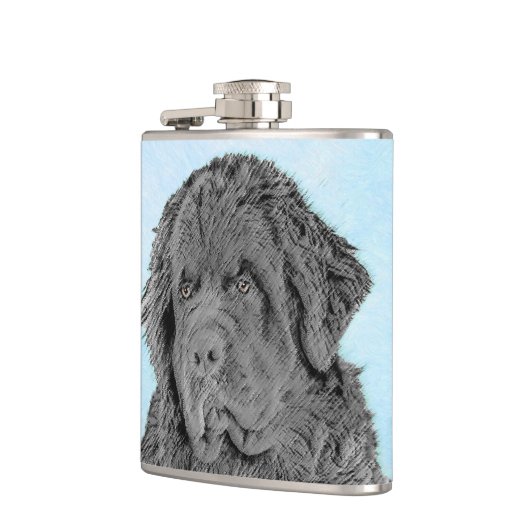 Newfoundland Painting - Cute Original Dog Art Heupfles (Links)
