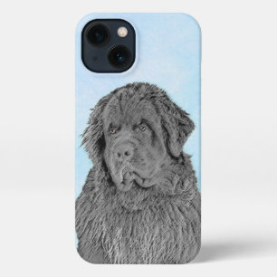 Newfoundland Painting - Cute Original Dog Art iPhone 13 Hoesje