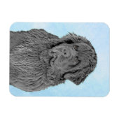 Newfoundland Painting - Cute Original Dog Art Magneet (Horizontaal)