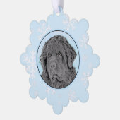 Newfoundland Painting - Cute Original Dog Art Ornament Kaart (Links)