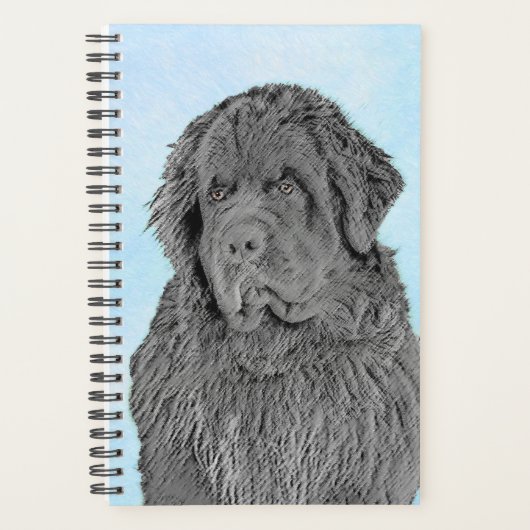 Newfoundland Painting - Cute Original Dog Art Planner (Voorkant)