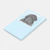 Newfoundland Painting - Cute Original Dog Art Post-it® Notes (Schuin)