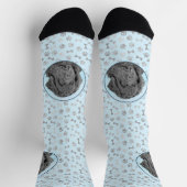 Newfoundland Painting - Cute Original Dog Art Sokken (Top)