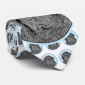 Newfoundland Painting - Cute Original Dog Art Stropdas (Opgerold)