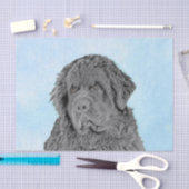 Newfoundland Painting - Cute Original Dog Art Tissuepapier (Craft)
