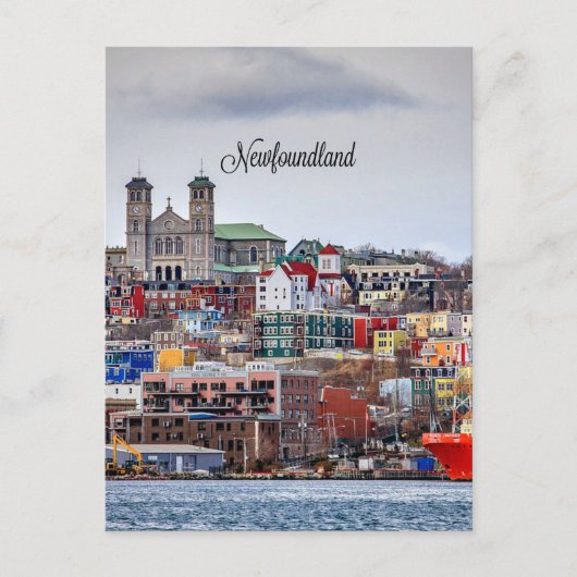 Newfoundland, panoramische cityscape-foto; briefkaart (Voorkant)