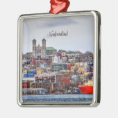 Newfoundland, panoramische cityscape metalen ornament (Links)