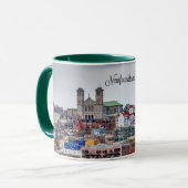 Newfoundland, panoramische stadsgezichtsfoto mok (Voorkant links)