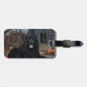 Newfoundland pompoenen Halloween Scary Bagagelabel (Achterkant horizontaal)