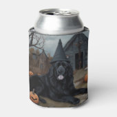 Newfoundland pompoenen Halloween Scary Blikjeskoeler (Blikje Voorkant)