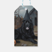 Newfoundland pompoenen Halloween Scary Cadeaulabel (Achterkant)