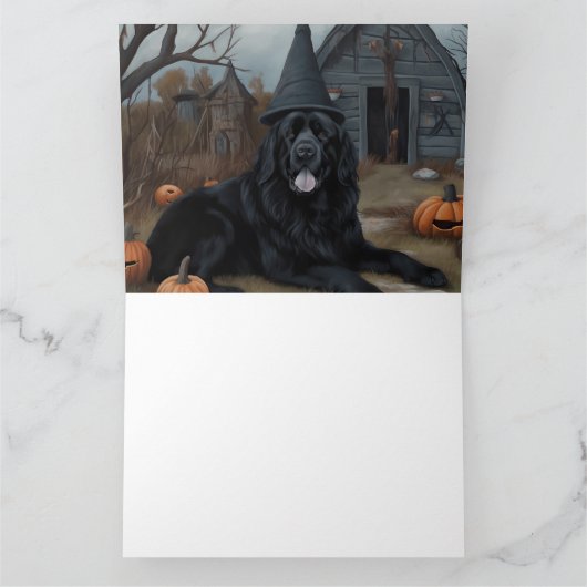 Newfoundland pompoenen Halloween Scary Kaart (Binnen)