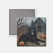Newfoundland pompoenen Halloween Scary Magneet (Voorkant / Achterkant)