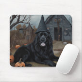 Newfoundland pompoenen Halloween Scary Muismat (Met muis)