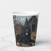 Newfoundland pompoenen Halloween Scary Papieren Bekers (Achterkant)