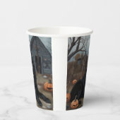 Newfoundland pompoenen Halloween Scary Papieren Bekers (Links)