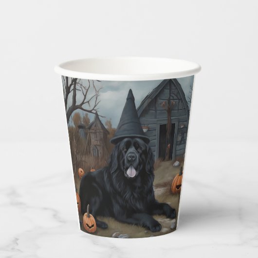 Newfoundland pompoenen Halloween Scary Papieren Bekers (Voorkant)