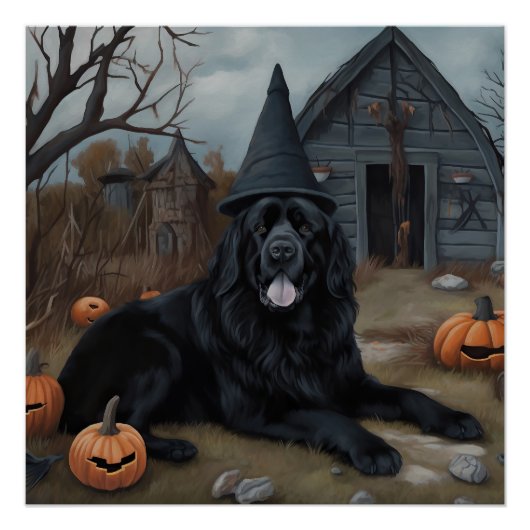 Newfoundland pompoenen Halloween Scary Perfect Poster (Voorkant)