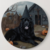 Newfoundland pompoenen Halloween Scary Ronde Button 6,0 Cm (Voorkant)