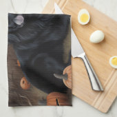 Newfoundland pompoenen Halloween Scary Theedoek (Quarter Fold)