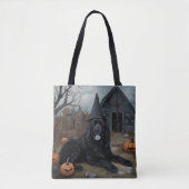 Newfoundland pompoenen Halloween Scary Tote Bag (Voorkant)