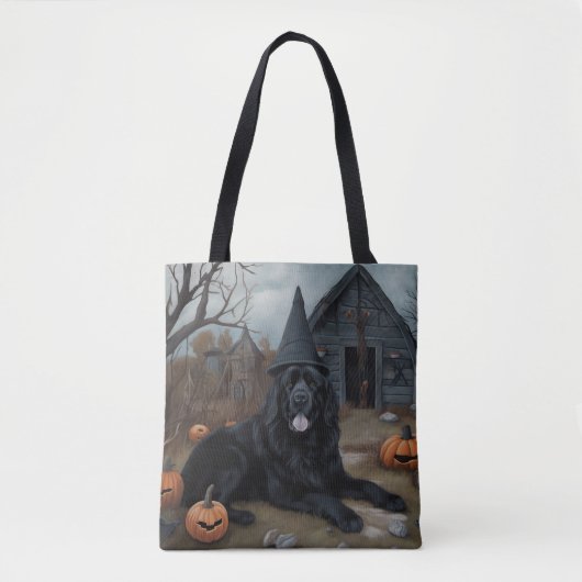 Newfoundland pompoenen Halloween Scary Tote Bag (Voorkant)