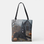 Newfoundland pompoenen Halloween Scary Tote Bag (Achterkant)