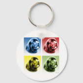 Newfoundland Pop Art Sleutelhanger (Voorkant)