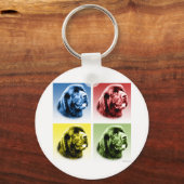 Newfoundland Pop Art Sleutelhanger (Voorkant)