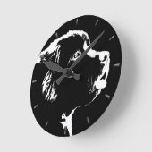 Newfoundland Pup Clock Hondenliefhebber Wall Clock Ronde Klok (Hoek)