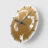 Newfoundland Pup Clock Hondenliefhebber Wall Clock Ronde Klok (Hoek)