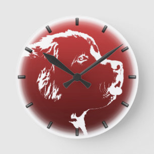 Newfoundland Pup Clock Hondenliefhebber Wall Clock Ronde Klok