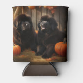 Newfoundland Puppy Herfst Delight Pompoen Blikjeskoeler (Voorkant)