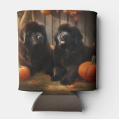 Newfoundland Puppy Herfst Delight Pompoen Blikjeskoeler (Achterkant)