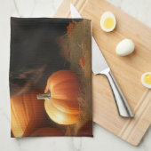 Newfoundland Puppy Herfst Delight Pompoen Theedoek (Quarter Fold)