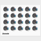 Newfoundland Puppy Met Aarde Ronde Sticker (Vel)