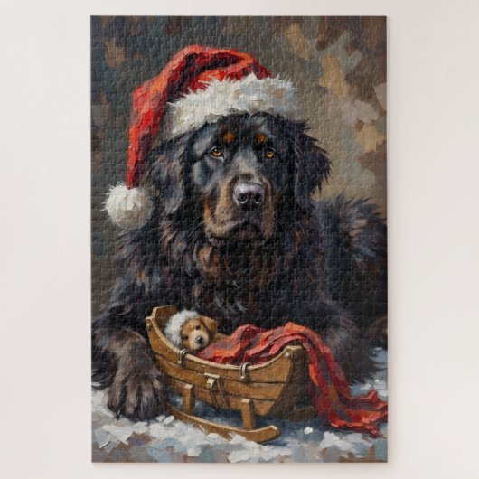 Newfoundland Quiet Christmas Night Guardian Hat Legpuzzel (Verticaal)