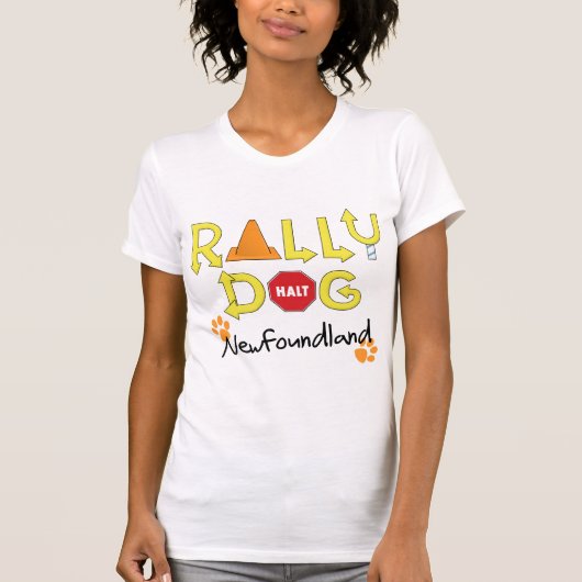 Newfoundland Rally Dog T-shirt (Voorkant)