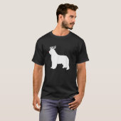 Newfoundland Reindeer Christmas Dog  T-shirt (Voorkant volledig)