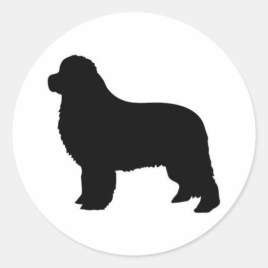 Newfoundland Ronde Sticker (Voorkant)