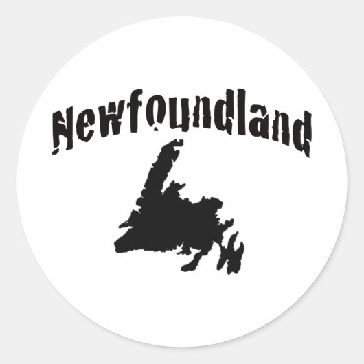Newfoundland Ronde Sticker (Voorkant)