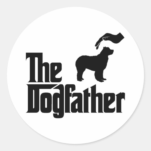 Newfoundland Ronde Sticker (Voorkant)